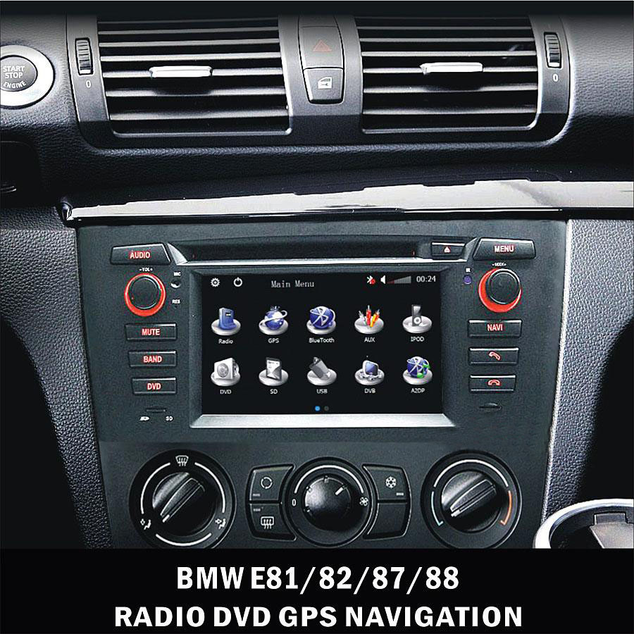 Sistem de navigatie DVD + TV analogic pt BMW E81 E82 E87 E88 seria 1 model PNI 9205 clima manuala