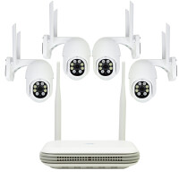 PNI House WiFi800 NVR wireless video surveillance kit and 4 outdoor PNI IP840 cameras, 8MP, 4K, IP65