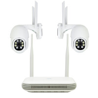 PNI House WiFi800 NVR wireless video surveillance kit and 2 outdoor PNI IP840 cameras, 8MP, 4K, IP65