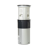 Smart socket PNI SmartHome WP300 WiFi, embedded in the floor, 3 x schuko, 1 x USB-A, 1 x USB-C, IP65, gray