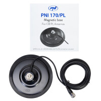 Magnetic base PNI 170/PL 170 mm, slim, contains 4m cable and plug PL259