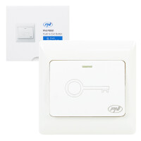 Recessed access switch PNI PB101, NO/COM output contact, max. 36V 3A, white