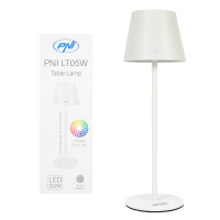 PNI LTW05 RGB 3W table lamp, with battery, USB charging, White color