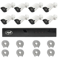 PNI House IP716J POE NVR video surveillance package, 8 PNI IP818J 8MP cameras and 8 20 meter UTP CAT6 cables included