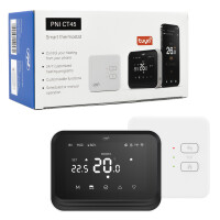 PNI CT45 Wireless Smart Thermostat, WiFi, Hysteresis ± 0.1°C, Humidity Sensor, Internet Control, for Boilers, TuyaSmart APP