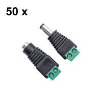 Set of 50 pieces of female/male power plugs PNI M02 for surveillance systems