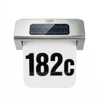 LED solar lamp PNI GreenHouse WS20 for property number lighting, 600mA battery, wall mounting, IPX3