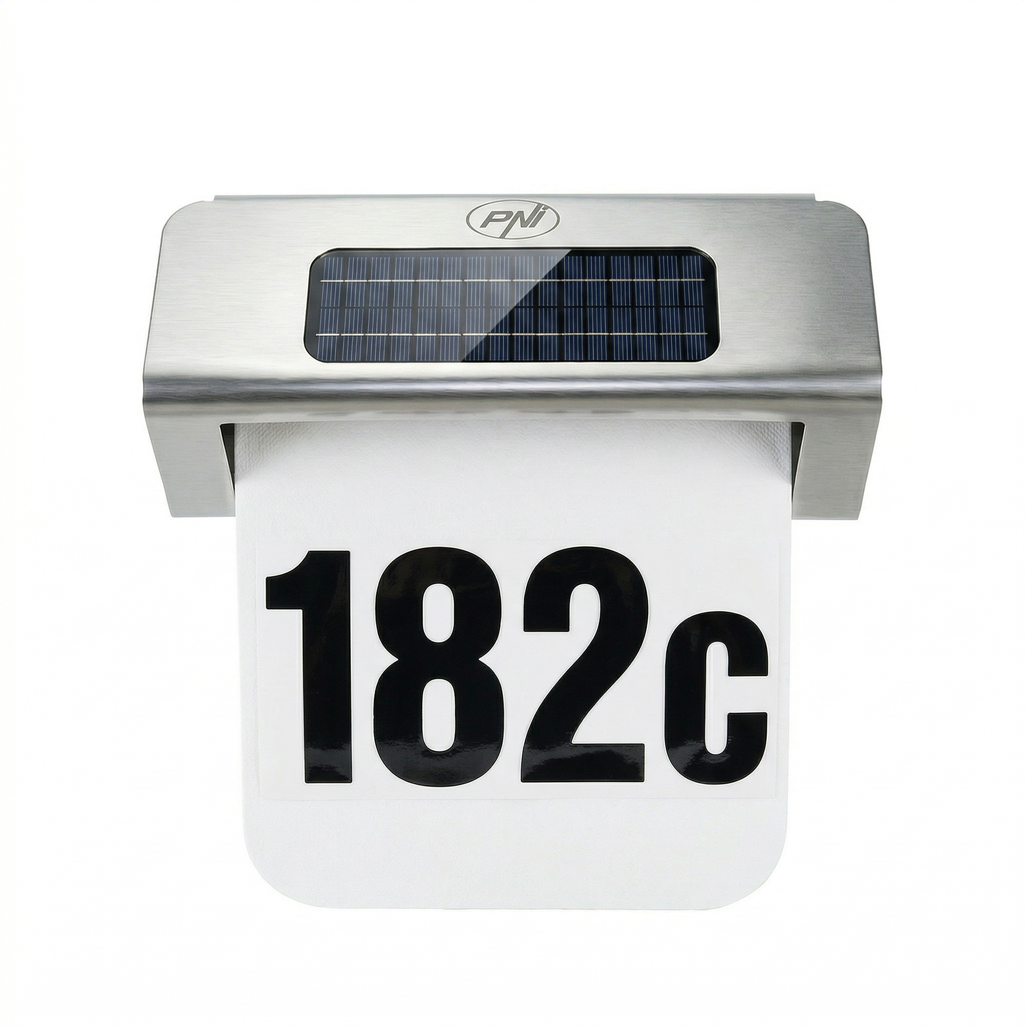 LED solar lamp PNI GreenHouse WS20 for property number lighting, 600mA battery, wall mounting, IPX3