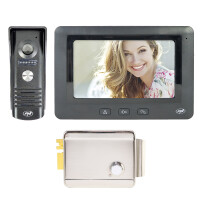 PNI DF930 video intercom package with 1 monitor, 7 inch LCD screen, 800x480 and PNI H1073A electromagnetic Yala