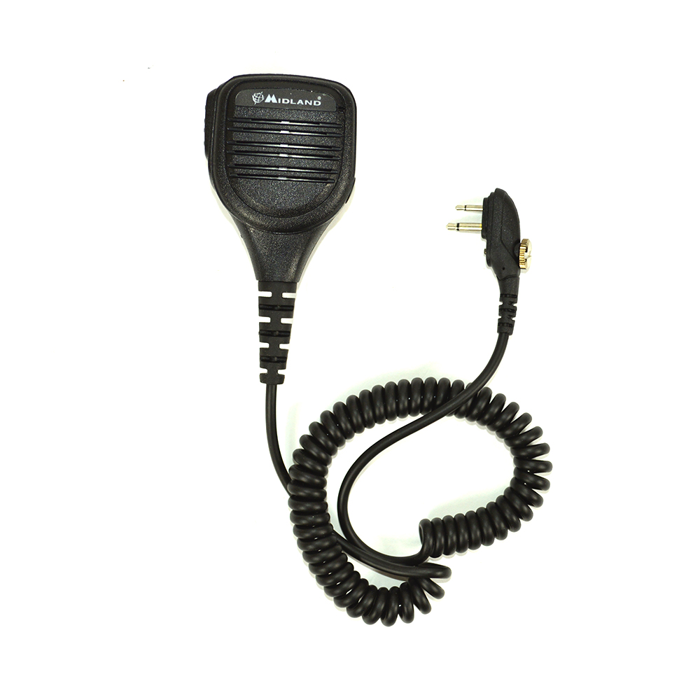 Microfon cu difuzor Midland MA25-M cu 2 pini tip Motorola, buton PTT, pentru Midland G15, G18